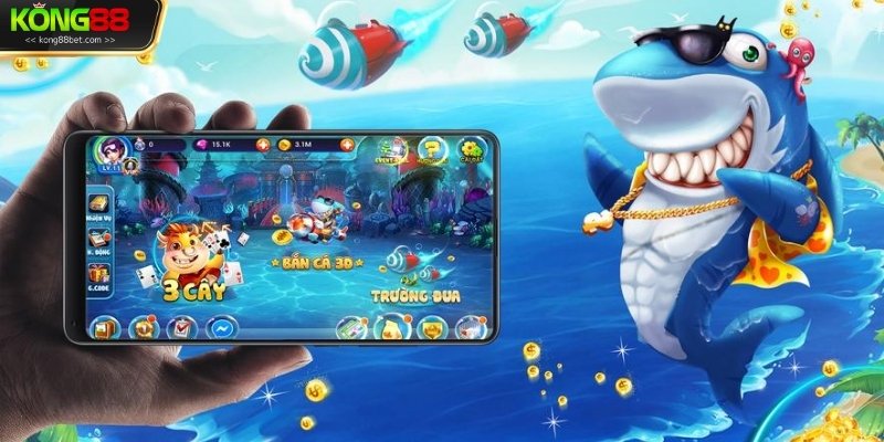 Bắn cá Kong88 với giao diện đại dương 3d siêu thực